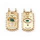 Rack Plating Brass Micro Pave Cubic Zirconia Pendants(ZIRC-C040-07G)-1