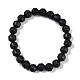 Natural Lava Rock Beaded Stretch Bracelets for Men Women(BJEW-G727-01D)-1