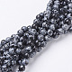 naturelles Obsidienne perles brins(GSR6mmC009)-1