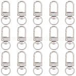 50Pcs Alloy Swivel Clasps, Swivel Snap Hook, Platinum, 33.5x13x6mm, Hole: 9x5.5mm(FIND-SC0014-80)