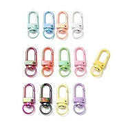 Spray Painted Alloy Swivel Clasps, Mixed Color, 33.5x12x6mm, Hole: 10mm(PALLOY-H131-11)
