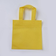 Eco-Friendly Reusable Bags, Non Woven Fabric Shopping Bags, Yellow, 33x19.7cm(ABAG-WH005-20cm-07)