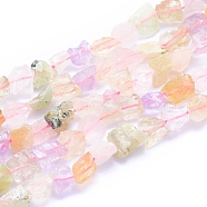 Raw Rough Natural Mixed Quartz Beads Strands, Nuggets, 6~12x6~10x5~8mm, Hole: 0.7mm, about 48pcs/strand, 15.75 inch(40cm)(G-I279-B13)
