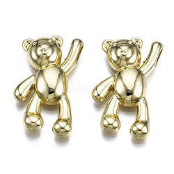 Alloy Pendants, Cadmium Free & Nickel Free & Lead Free, Bear, Light Gold, 26x17x5.5mm, Hole: 2x4mm(X-PALLOY-Q436-008A-NR)