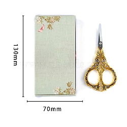 Stainless Steel Flower Scissors, Embroidery Scissors, Sewing Scissors, with Zinc Alloy Handle, Antique Golden, 112.5x53.2mm(PW-WG30003-04)