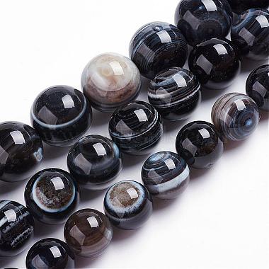 6mm Round Striped Agate Beads