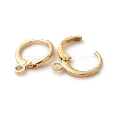 Brass Huggie Hoop Earring Findings(KK-F808-07G)-2