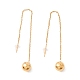 Long Chain with Round Ball Dangle Stud Earrings(EJEW-A067-13G)-1