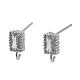 Brass Micro Pave Cubic Zirconia Studs Earrings Finding(KK-K364-01P)-1