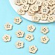 Carved 4-hole Basic Sewing Button in Flower Shape(NNA0YYS)-5