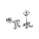 Non-Tarnish 304 Stainless Steel Greek Alphabet Letter π Stud Earrings(EJEW-G318-01P)-2