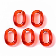 Transparent Acrylic Linking Rings, Quick Link Connectors, for Cable  Chains Making, Oval, Red, 15.5x11x6mm, Inner Diameter: 4.5x10.5mm, about 1330pcs/500g(TACR-Q275-001B)