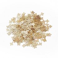 (Defective Closeout Sale: Oxidation) Brass Cabochons, Brass Computer Patch, Nail Art Decoration Accessories for Women, Christmas Snowflake, Golden, 4x4x0.2mm(MRMJ-XCP0001-48G)