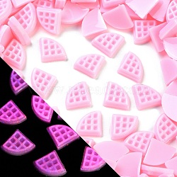 Luminous Resin Imitation Chocolate Decoden Cabochons, Glow in the Dark, Pink, Rectangle, 11.5x8x3mm(RESI-K036-28G-05)