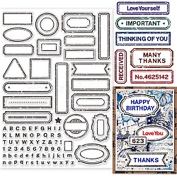 Custom PVC Plastic Stamps, for DIY Scrapbooking, Photo Album Decorative, Cards Making, Stamp Sheets, Film Frame, Letter Pattern, 29.7x21cm(DIY-WH0296-0017)