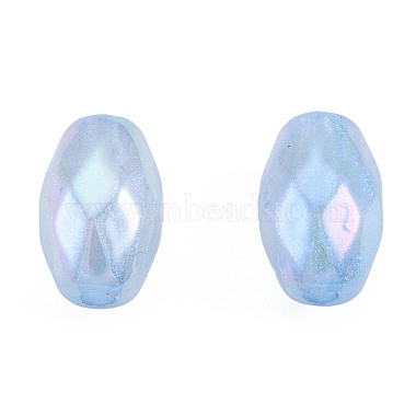 Perles acryliques placage irisé arc-en-ciel(OACR-N010-076)-3