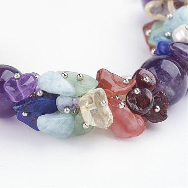 Gemstone Beaded Chakra Bracelets(BJEW-JB02568)-2