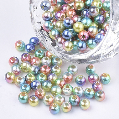 8mm Colorful Round Plastic Beads