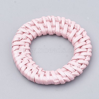 Handmade Spray Painted Reed Cane/Rattan Woven Linking Rings(WOVE-N007-01D)-3