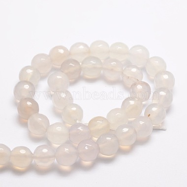 Dyed Natural Agate Faceted Round Beads Strands(G-E320B-8mm-06)-2