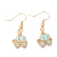 (Jewelry Parties Factory Sale)Alloy Enamel Dangle Earrings(EJEW-Z009-05G)-1