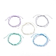 Bracelet de cheville tressé en fil de nylon(AJEW-AN00463)-1