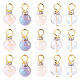 25Pcs Electroplate Glass Charms(PALLOY-TAC0314)-3