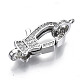 Brass Micro Pave Clear Cubic Zirconia Lobster Claw Clasps(KK-N227-49P-NF)-1