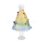 Handmade Lampwork Christmas Tree Ornaments, Home Decorations, Colorful, 46x42.6x81.5mm(LAMP-C026-06G)