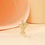 Alloy Textured Initial Pendant Necklaces, Golden, Letter Y, 18.31 inch(46.5cm)(FS-WG9837C-25)