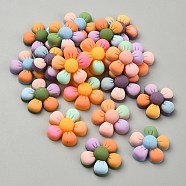 20Pcs 5 Colors Opaque Resin Cabochons, for Hair Accessories, Flower, Mixed Color, 21mm, 4pcs/color(OHAR-YW0001-02)