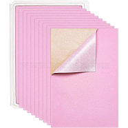 Jewelry Flocking Cloth, Polyester, Self-adhesive Fabric, Rectangle, Pearl Pink, 29.5x20x0.07cm(DIY-BC0010-23E)