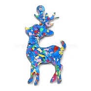 Acrylic Pendants, Deer, 49x28x2mm, Hole: 2mm(FIND-Q105-02C)