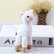 Cartoon PP Cotton Plush Simulation Soft Stuffed Animal Toy Alpaca Pendants Decorations, for Girls Boys Gift, White, 245mm(HJEW-K043-09)