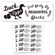 12 Style Adhesive Label, Waterproof PET Stickers Set, Rectangle, Duck, 170x150mm(DIY-WH0653-003)