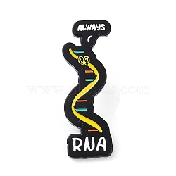 Bioscience Theme Black Zinc Alloy Brooches, Enamel Pins, for Backpack Cloth, Colorful, 30x9.5x1.5mm(JEWB-C031-01B-EB)