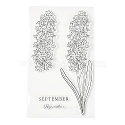 Silicone Clear Stamps, for Card Making Decoration DIY Scrapbooking, Flower Pattern, 19.5x11.5x0.3cm(DIY-A013-13)