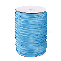 Polyester Fiber Ribbons, Light Sky Blue, 3/8 inch(11mm), 100m/roll(OCOR-TAC0009-08O)