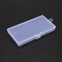 PP Plastic Boxes, Rectangle, White, 16.2x8.1x2cm(CON-WH0003-13)