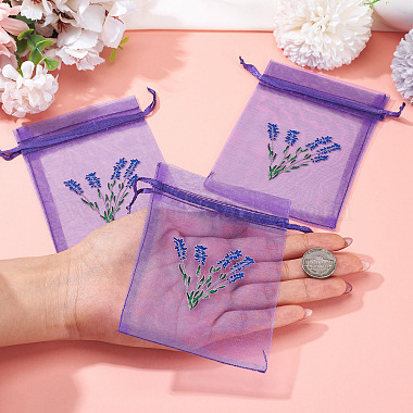 20Pcs Polyester Mesh Sachet Packing Drawstring Bgas(ABAG-TA0002-20D)-5