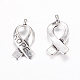 Breast Cancer Awareness Ribbon Carved Word Hope Tibetan Style Alloy Message Pendants(TIBEP-TAG0001-02)-2