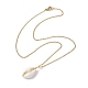Natural Shell Pendant Necklace with 304 Stainless Cable Chains(NJEW-JN04471)-3