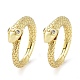 Snake Rack Plating Brass with Cubic Zirconia Twister Clasp(EJEW-Z031-01G)-1