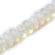 Opalite Beads Strands, Saucer Beads, Rondelle, 12x5.5~6.5mm, Hole: 1.2mm, about 33pcs/strand, 7.80~8.82 inch(19.8~22.4cm)(G-F743-05J)