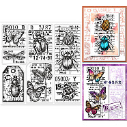 PVC Plastic Stamps, for DIY Scrapbooking, Photo Album Decorative, Cards Making, Stamp Sheets, Film Frame, Insects, 15x15cm(DIY-WH0372-0054)