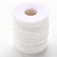 Flat PVC Cords, for Jewelry Making, White, 2.3mm, , about 50 yards/roll(OCOR-R079-01H)