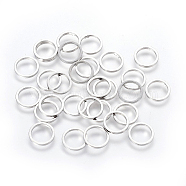 Brass Linking Rings, Platinum, 8x1mm(X-EC187S-8mm)