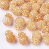 Synthetic Coral Beads, Dyed, Imitation Jade, Pineapple, Orange, 16x11mm, Hole: 1.6mm(CORA-R017-30A-A05)