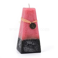 Cone Shape Aromatherapy Smokeless Candles, with Box, for Wedding, Party, Votives, Oil Burners and Home Decorations, Hot Pink, 5.95x5.95x11.95cm, Pendants: 21x17.5x1mm(DIY-H141-C01-A)