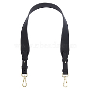 Adjustable PU Imitation Leather Bag Handles, with Alloy Clasps, for Bag Straps Replacement Accessories, Black, 76~80x4x0.35cm(DIY-WH0185-45B)